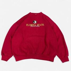 Vintage FSU Florida state university seminoles red embroidered sweatshirt Men XL